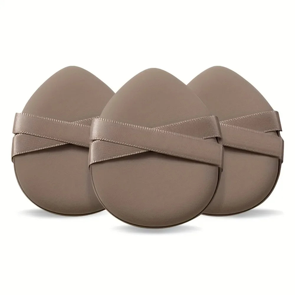 Makeup Sponge Puff Multifunctional Foundation Concealer Powder Qme Brown 3Pcs