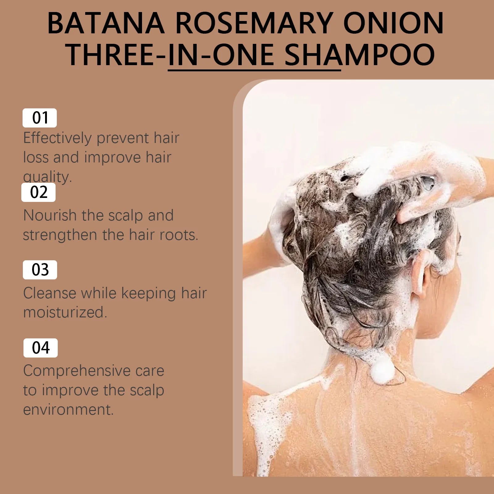 Batana Hair Growth Shampoo Nourish Hair Follicles Strengthen Root Smooth Frizzy Anti Hair Loss Treatment Thickening Hair Shampoo Qme