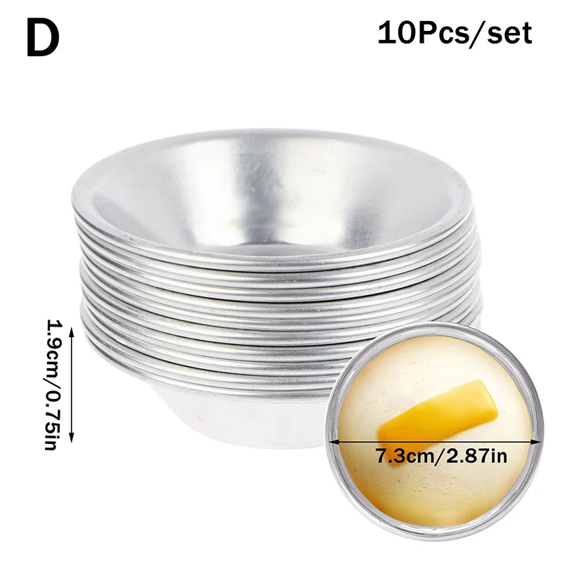 Puto Cake Mold Aluminum Alloy Egg Tart Cup Cupcake Mini Round Baking Qme D