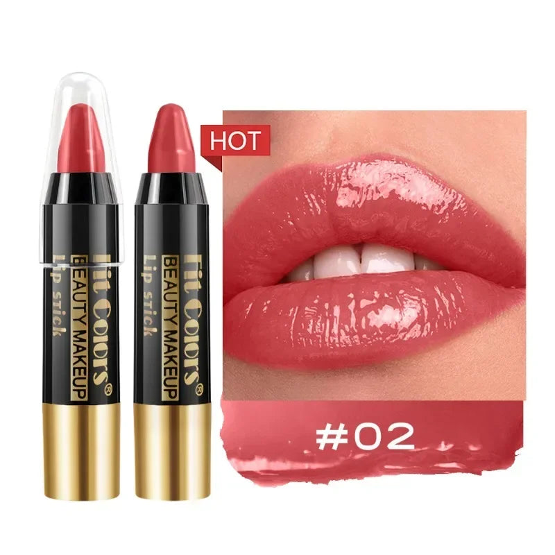 Tint Crayon Lipstick Moisturizing Bright Surface Lipsticks Velvet Non Stick Cup Waterproof Lip Stick Hydrating Gloss Lips Makeup Qme 02