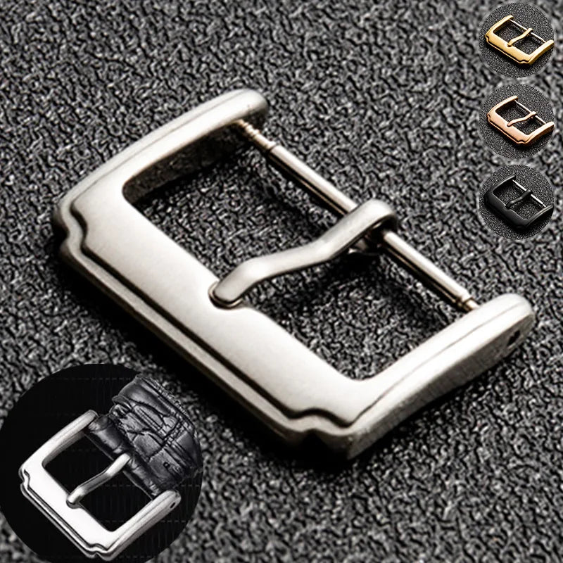 Metal Buckle 18mm 20mm Stainless Steel Watch Buckle Watch Clasp Accessories Replacement Buckle for Leather Watch Strap With Tool Qme