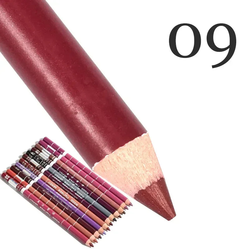 28Color Antifouling Lip Liner Professional Lipstick Pen Precise Waterproof Lip Outline Pencil Lip Makeup Lasting Eyeliner Creamy Qme 9