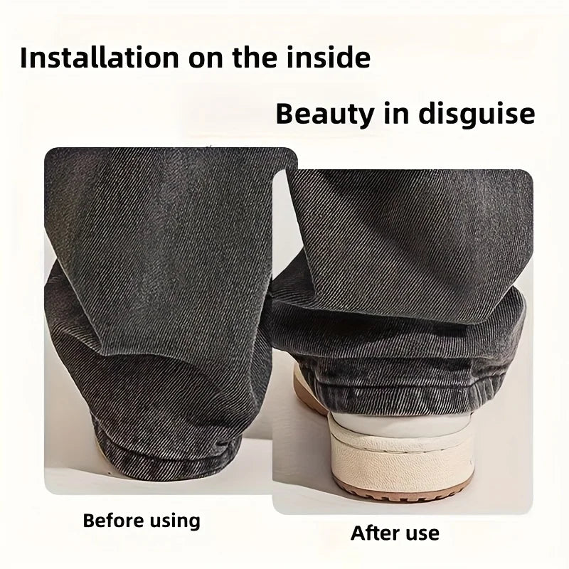 4/6Pcs transparent seamless invisible pants clip, suitable for jeans, wide-leg pants - anti-mopping, trouser foot fixing clip Qme