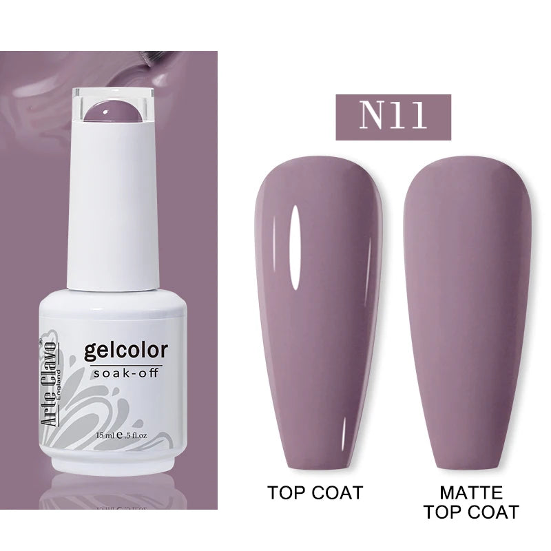 Arte Clavo15ml Gel Nail Polish Art 65 Colors Colorful Soak Off UV