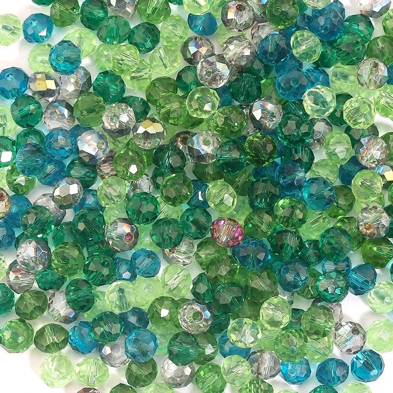 3 4 Rondelle Faceted Loose Spacer Glass Beads Crystal Round Jewelry