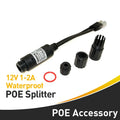 10/100M Waterproof PoE Splitter with IEEE 802.3af Standard & 12V1A Output Power over Ethernet for IP Camera 5.5x2.1mm Connector Qme Default Title