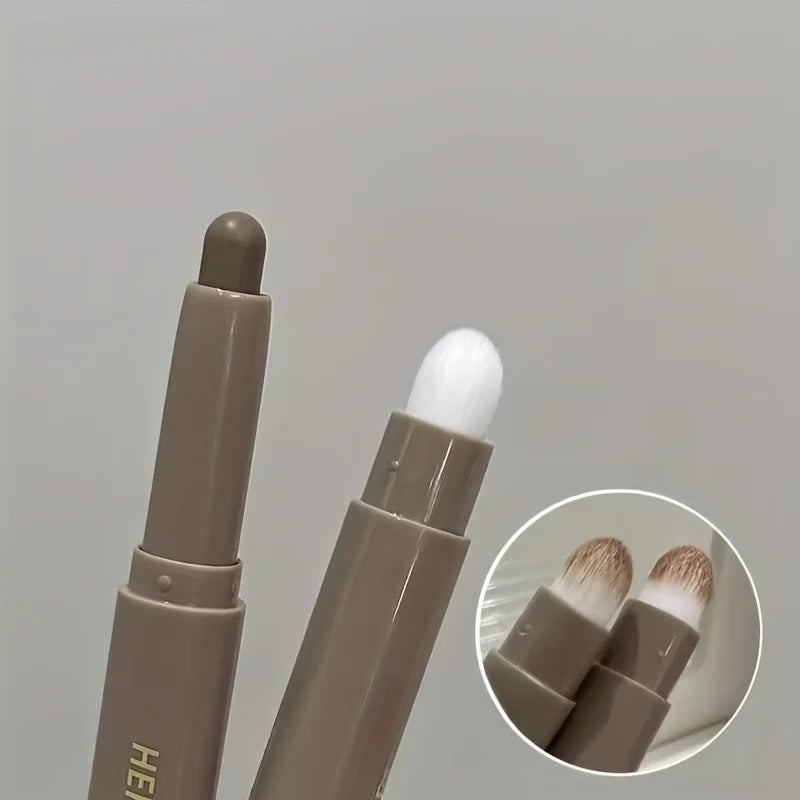 Highlighting & Bronzer Stick: Long Lasting Corrector with Brush, Brightening Concealer Pen, Nose Shadow, and Contouring Qme