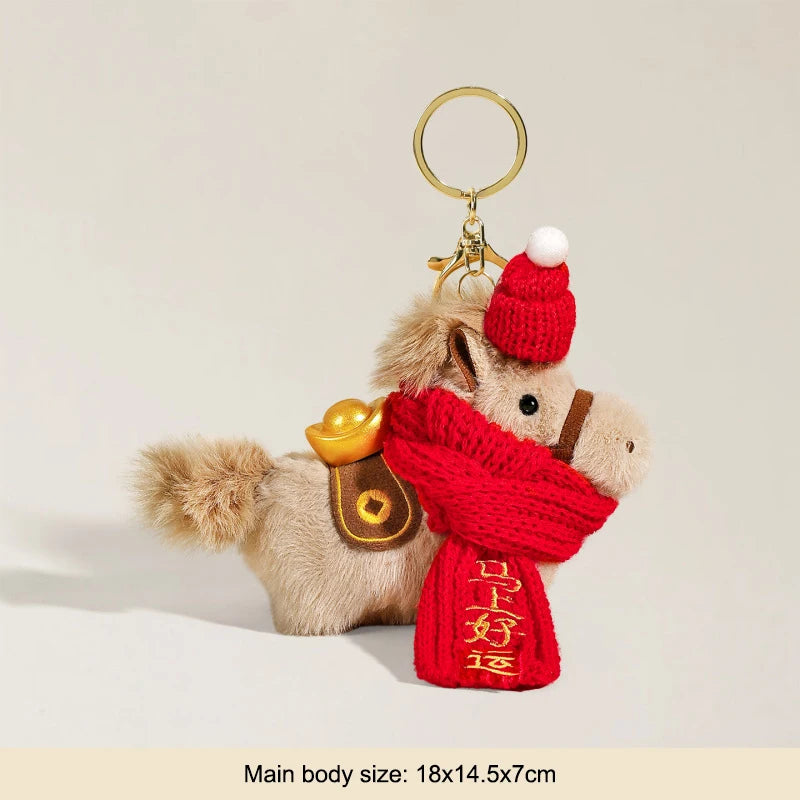 Cartoon Lion Dance Keychain Awakened Lion Chinese Style Lion Dance Pendant Doll Year Of Horse Chinese New Year Gift Qme style 15