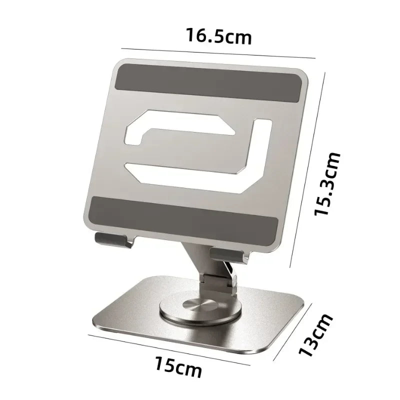 New Mobile Phone Tablet Bracket Desktop 360-degree Rotating Bracket Aluminum Alloy Painting Game Live Broadcast Tablet Stands Qme
