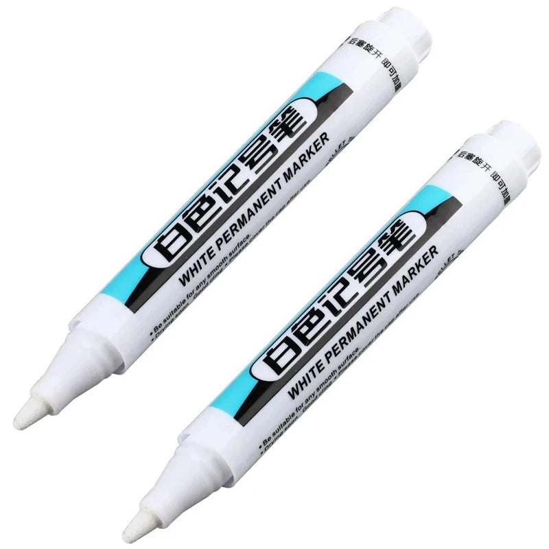 1 10 White Permanent Paint Marker Pens 0 7 Tip Waterproof Glass Stone