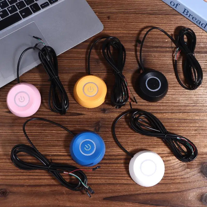 External Desktop Power Switch Button LED Convenient Off Control Qme