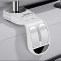 Heavy Duty Universal Car Seat Headrest Hooks ABS Spring Auto-rebound Qme White