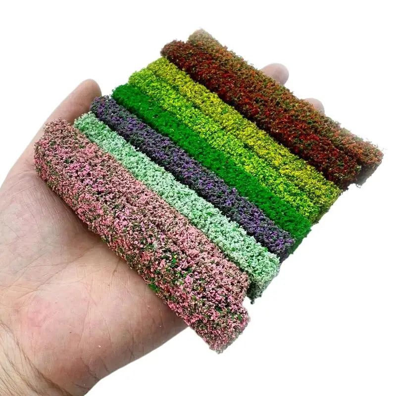 10x1 5x1cm Shrub Strip Grass Diy Sand Table Miniature Model Making Qme