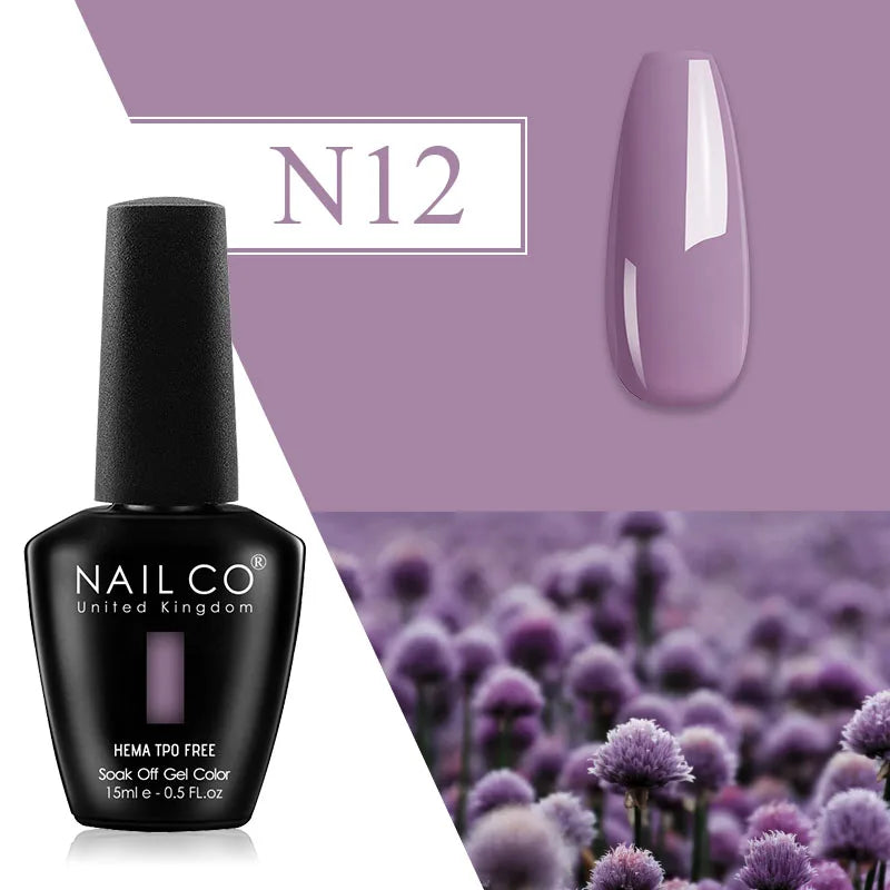 NAILCO Plum Gel Nail Polish Matte Coat Autumn Winter Semi Permanent