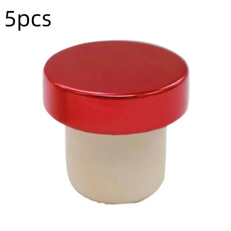 T-shaped Wine Corks Stoppers Bottle Reusable Stopper Sealing Plug Cap Qme 5pcs Red