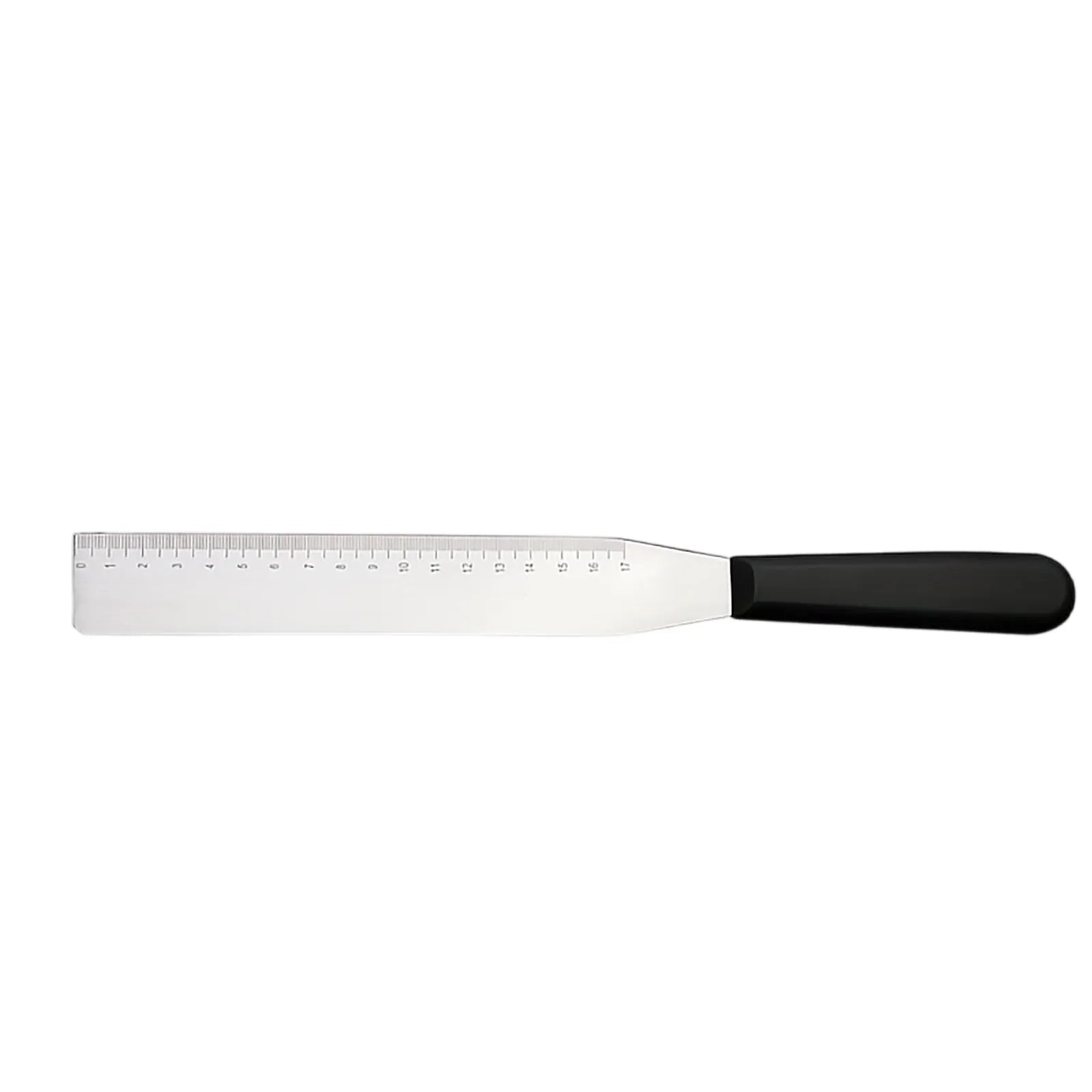 Stainless Steel Icing Spatula with Scale Right Angle Piping Cake Scraper Frosting Smoother Handmade Baking Tools Qme Black