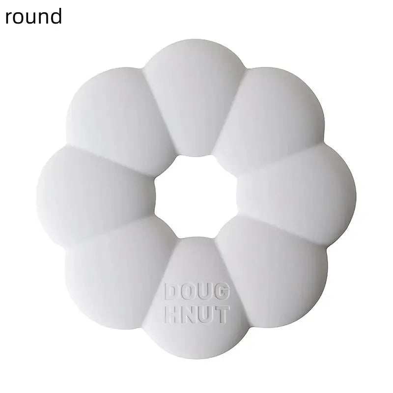 Multipurpose Pot Mat Heat Resistant Coaster Donuts Shape Silicone Qme round Blue