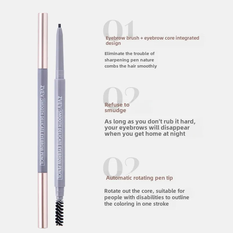 Double-headed Eyebrow Pencil Long-lasting Non-smudged Fine-headed Qme