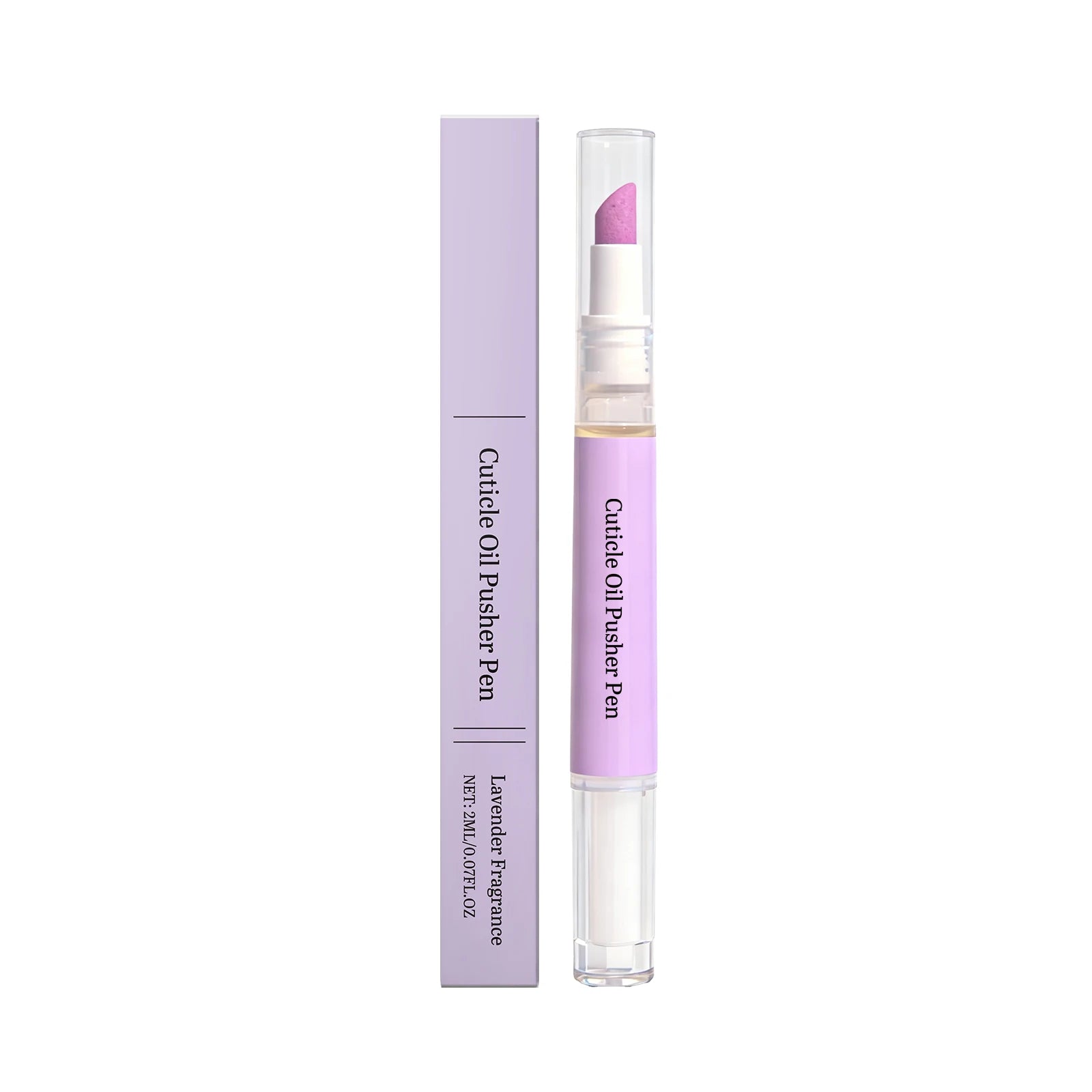 2-in-1 Cuticle Oil Pusher Pen Ceramic Cuticle Pusher & Oil Pen Nail Care Tool for Dry Damaged Nails Moisturize Brighten Qme 2ml Boxed