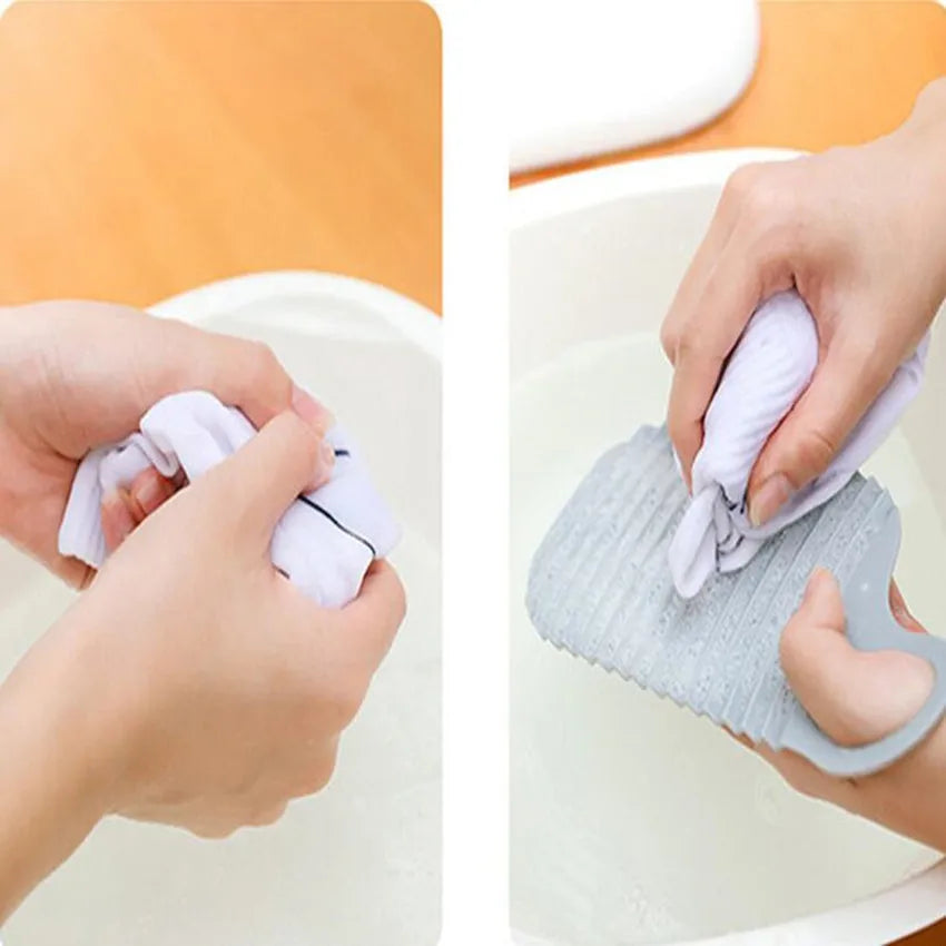 1pc, Household Washboard, Washboard with Hook for Hanging, Non-slip Rubber Washboard, Mini Portable Washboard Qme