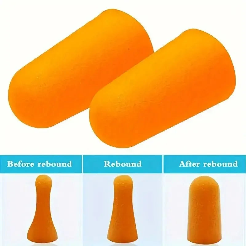 50/20/10 Pairs Anti Noise Earplugs Work Study Sleep Travel Aircraft Noise Reduction Soft Foam Earplugs Separately Packaged Qme