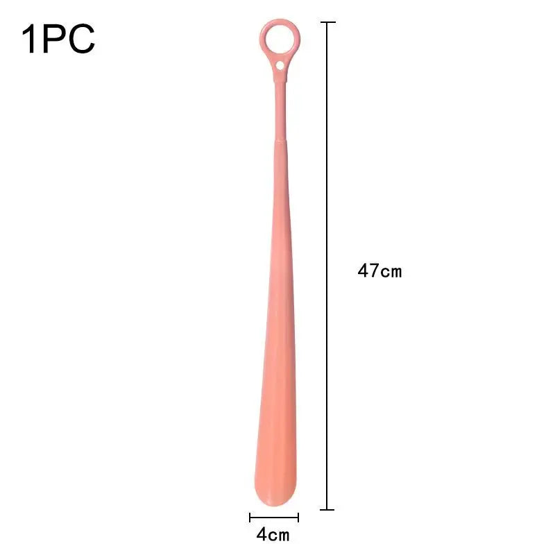 1 Woman Elderly Lazy People Shoe Horns Hangable Plastic Extra Long Qme A1 1Pcs