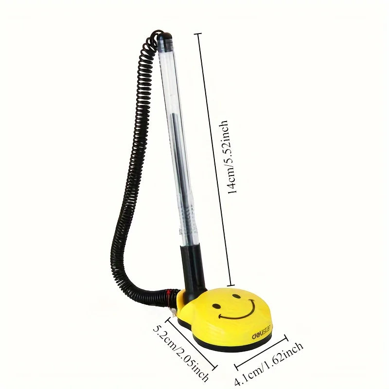 Powerful Desk Pens Fixed Signature Pens Cute Smile Service Counter Black Bullet Head Can Be Pasted Fixed Front Desk Pens Qme