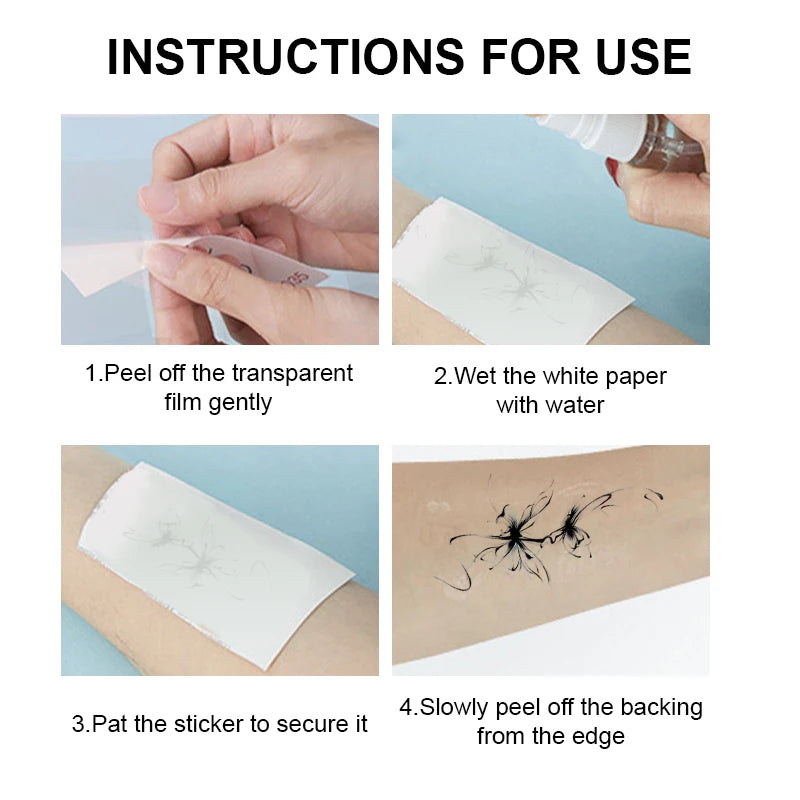 Ink Wash Butterfly Temporary Tattoo Stickers Watercolor Fake Tattoos Qme