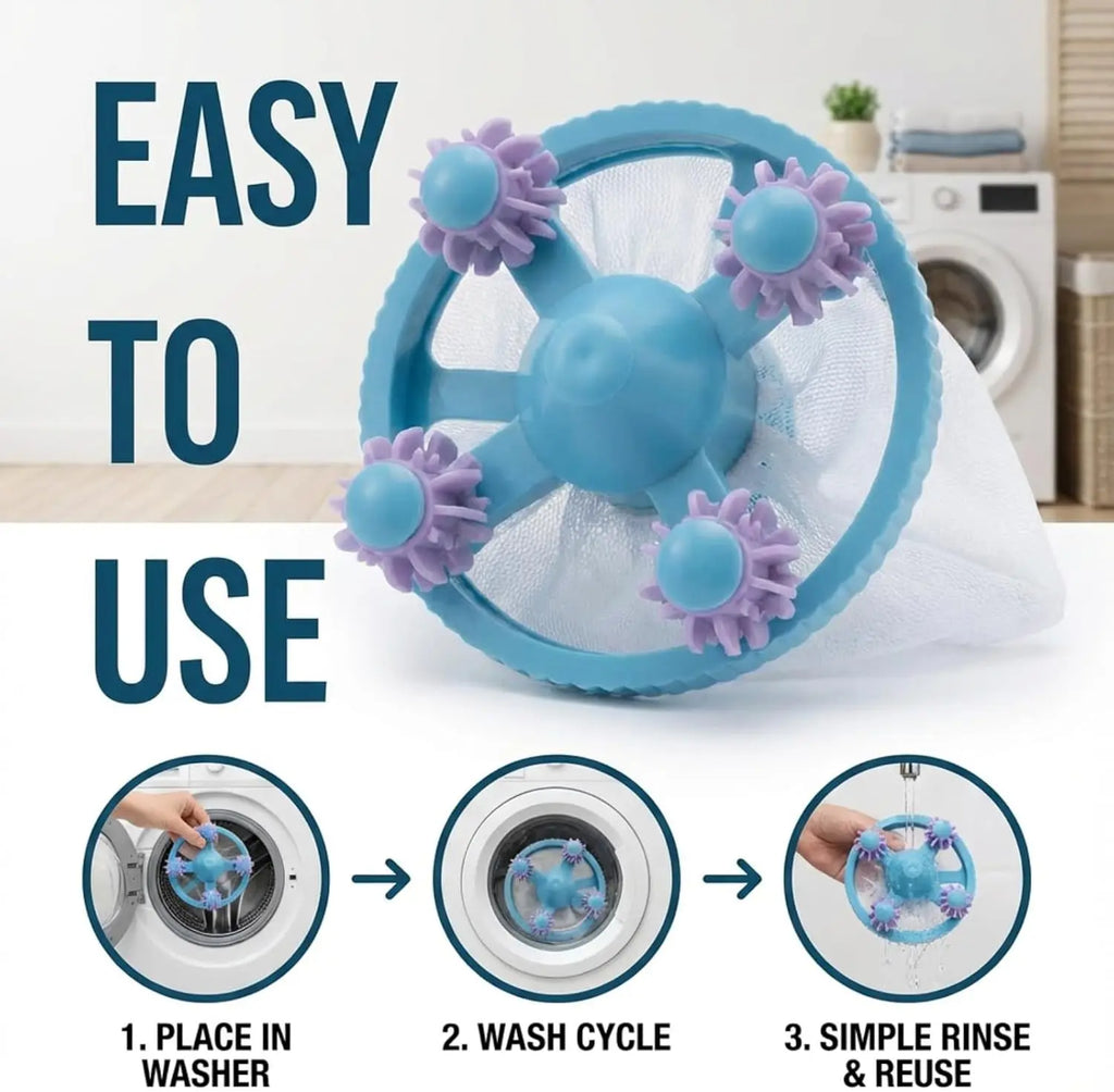 Upgrade Pet Hair Remover for Laundry -Lint Catcher for Washing Machine,Reusable Household Hair Filter Washer Lint Trap Net Pouch Qme