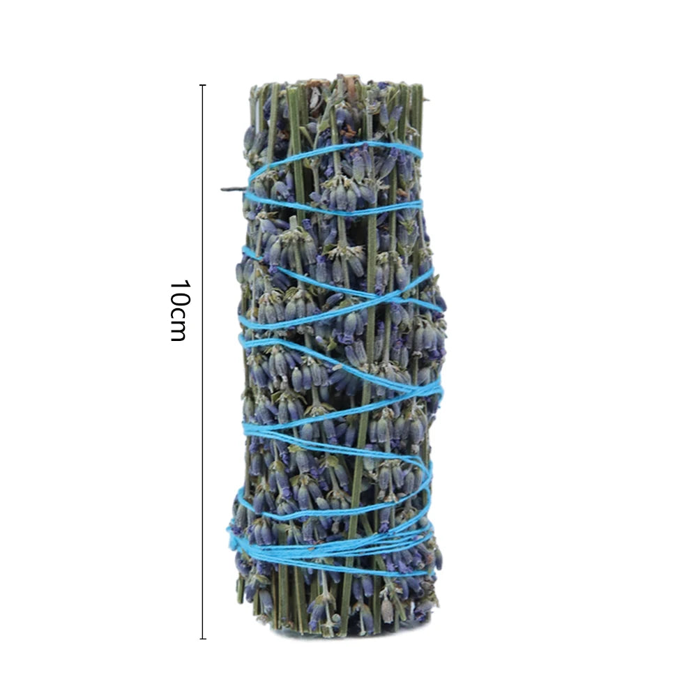 Lavender Smudge Wands Organic Lavender Fragrance Stick Natural White Sage Bundle for Meditation Relaxation Qme