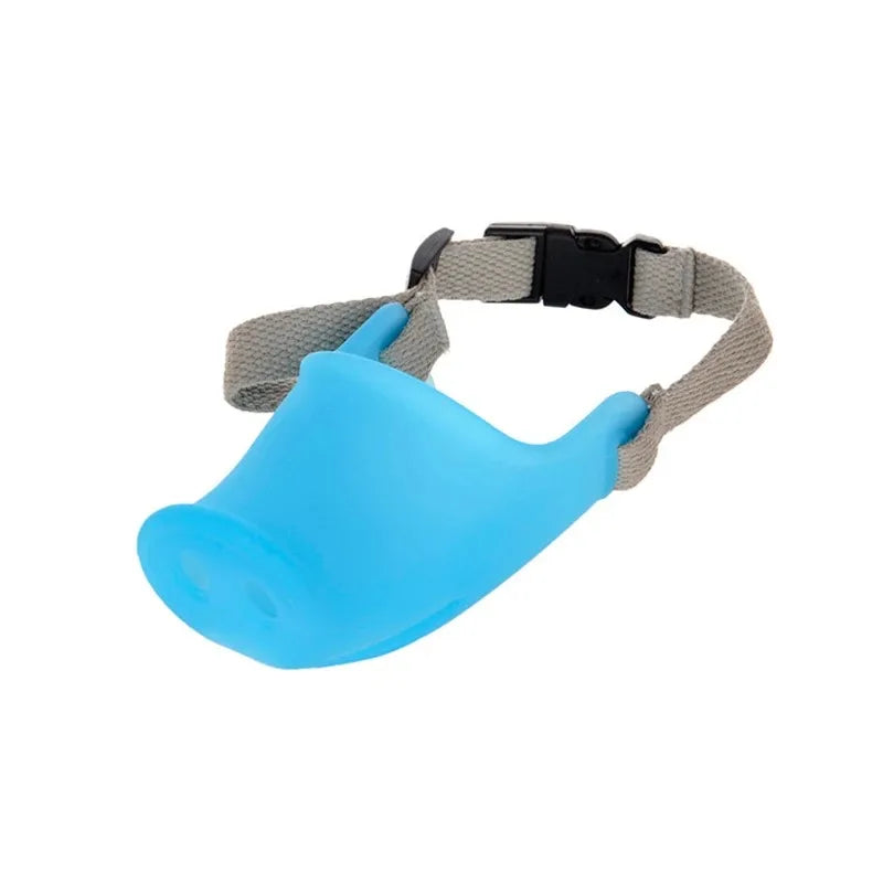Pig Nose Breathable Mask for Puppy Cute Funny Doggy Anti-bite Mask Adjustable Prevent Accidental Ingestion Pet Aaccessories Qme Blue M