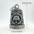 Motorcycle Bells Skull Bell Key Chain for Motorcycle Weatherproof Motorbike Accessories Handmade Rider Key Chain Ornament Qme Black
