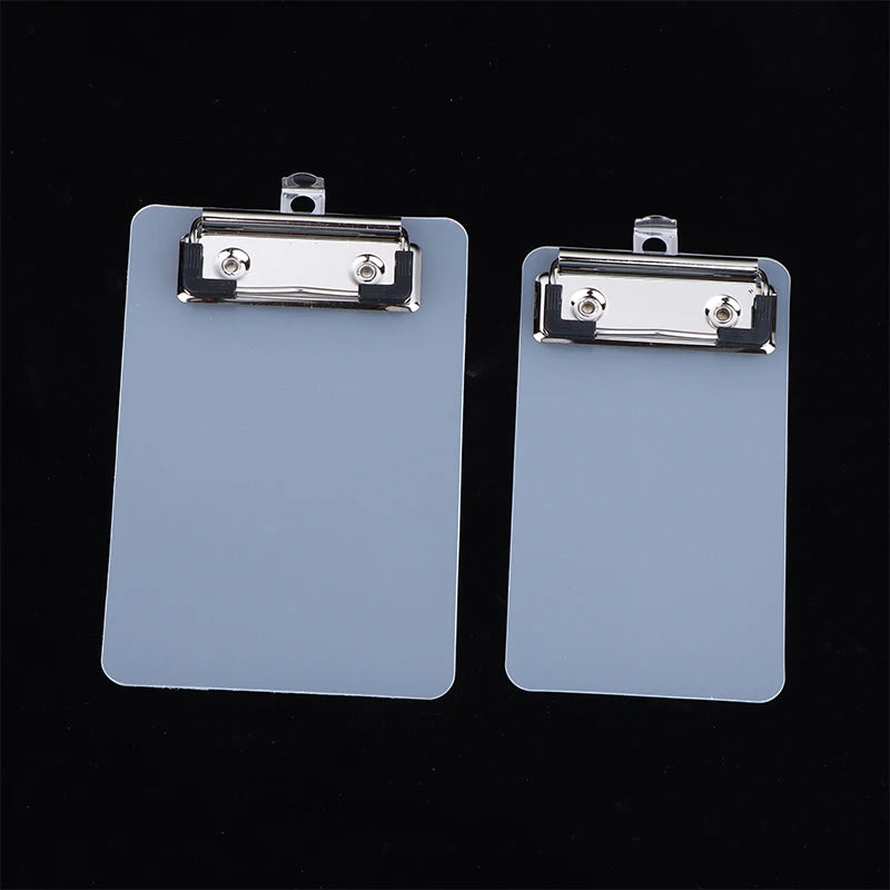 Transparent Clipboard Hanging Hook 1 Portable Office School Qme