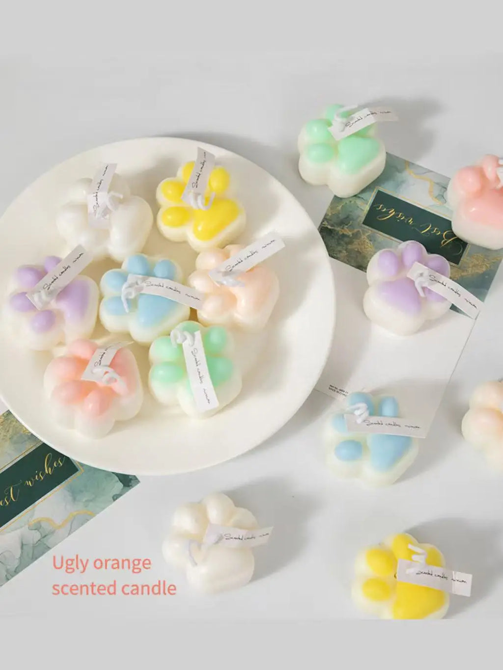 Lovely Cat Paw Fragrance Candle Artisan Aroma Room Decor Birthday Qme