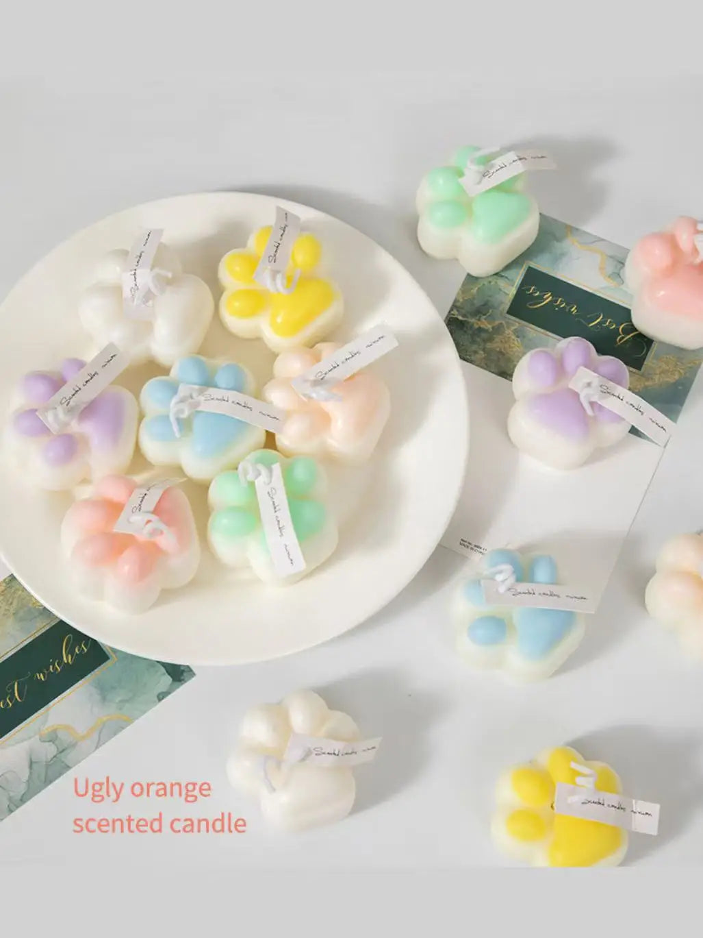 Lovely Cat Paw Fragrance Candle Artisan Aroma Room Decor Birthday Qme