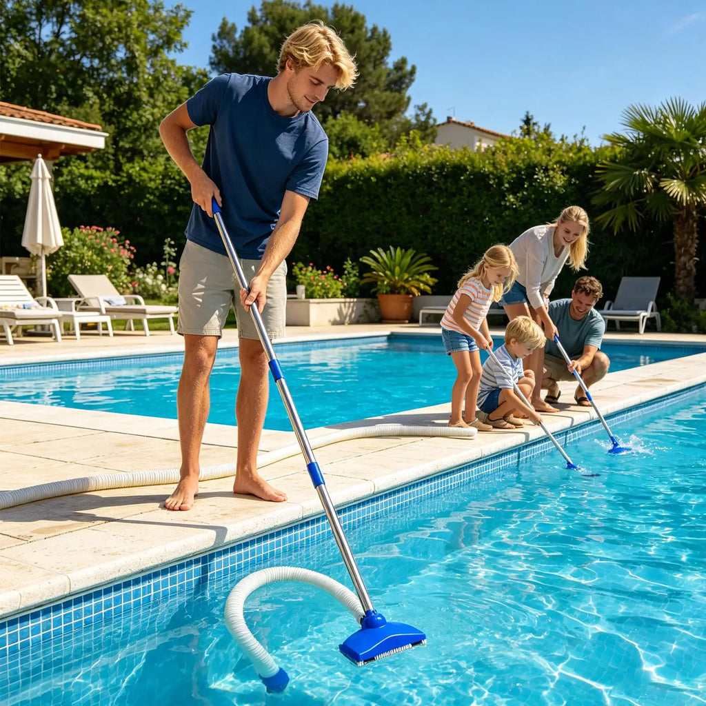 Pool Vacuum Handheld Automatic Tub Cleaner Outdoor Backyard Garden Qme