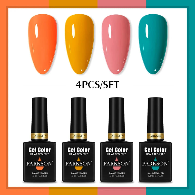 PARKSON Macaroon Series Gel Nail Polish LED UV Summer Solid Semi