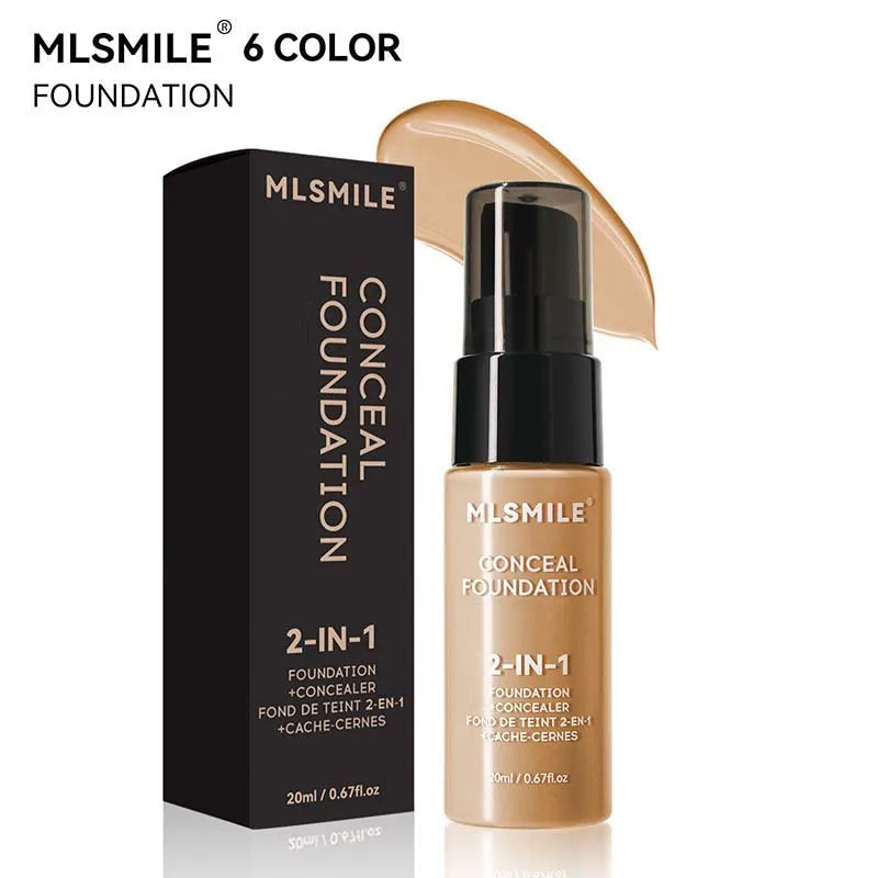 Face Foundation Cream Oil-Control Matte BBCream Waterproof Lasting Concealer Liquid Full Coverage Matte Base Professional Makeup Qme