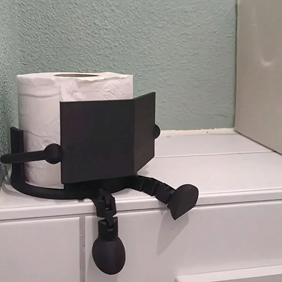 Creative Toilet Paper Holder Stand Fun Sitting Posture Design Qme