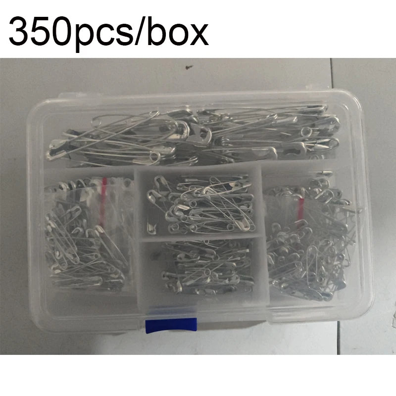 260Pcs Safety Pins Assorted Size Large Safety Pins and Small Safety Pins for Clothes Sewing Qme 350pcs