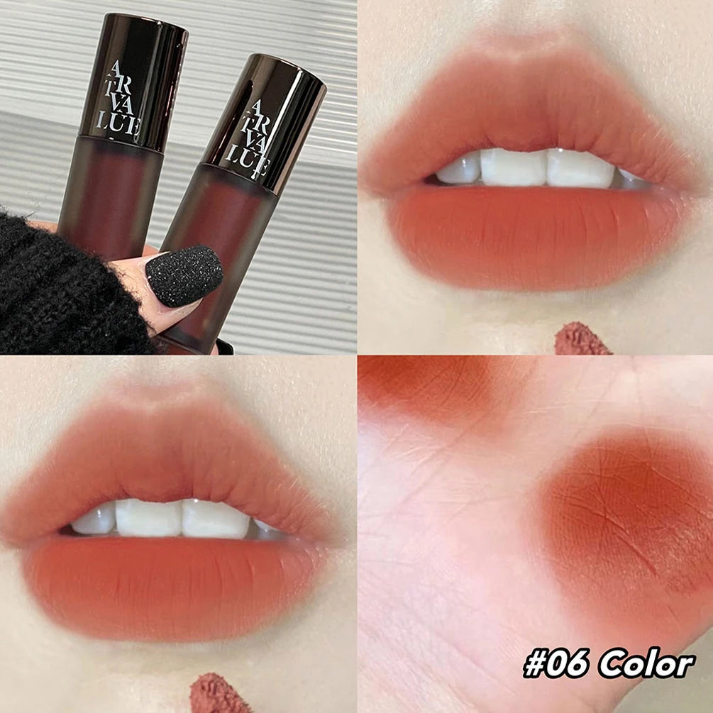 Matte Velvet Liquid Lipstick Lasting Lipgloss Tint Waterproof Sexy Red Orange Lips Makeup For Women Lip Glaze Korean Cosmetics Qme 06