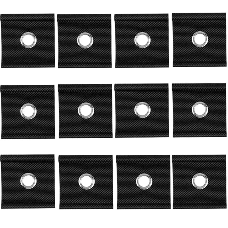 6-12PCS RV Camping Awning Hooks Clips Stainless Steel Sunshade Rail Hook RV Tent Hangers Sunshade Hook Clips Camper accessories Qme Black 12pcs