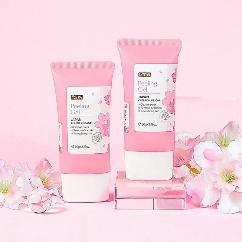 Face Peeling Gel Cherry Blossom Deep Cleansing Gel Facial Scrub Dead Skin Remover Skin Brightening Gel Facial Peel Face Qme