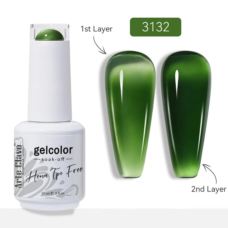 Arte Clavo Jelly Transparent Gel Nail Polish Summer Nude Pink Semi
