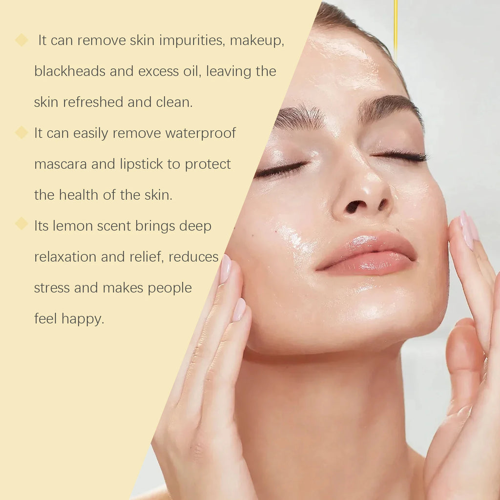 Vitamin C Cleansing Oil Makeup Remover Oil Deep Cleansing Pore Dirt Remove Blackhead Non-greasy Smooth Refreshing Cleansing Oil Qme