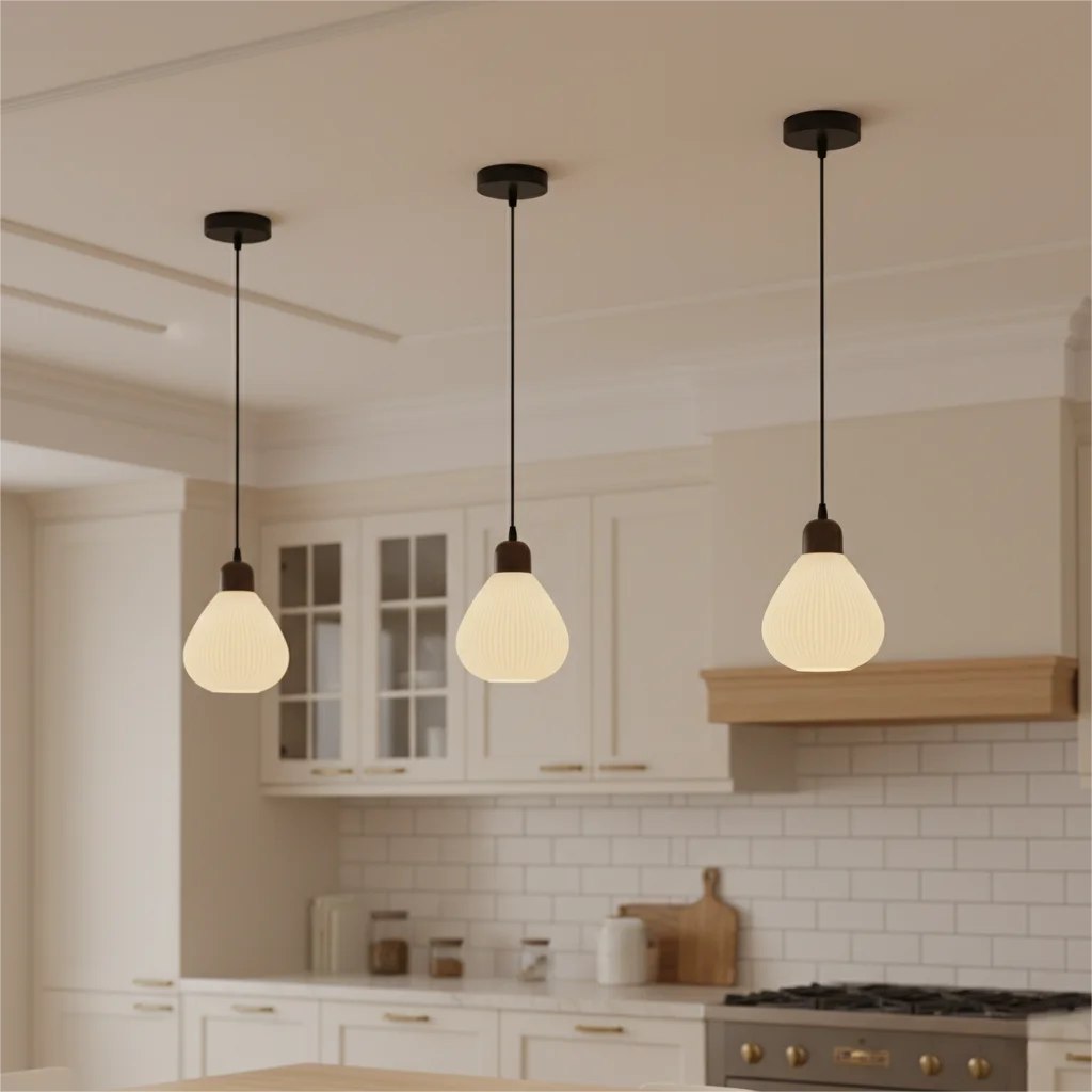 White Pendant Lights For Kitchen Dining Room Home Decor Bar Dining table Glass Hanging lamp Aisle Ceiling Lamp Qme
