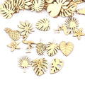 25Pcs Banana Leaf/Pineapple/Flamingo Wooden Crafts For DIY Supplies Handmade Scrapbooking Accessories Ornaments Home Decor c3294 Qme Default Title