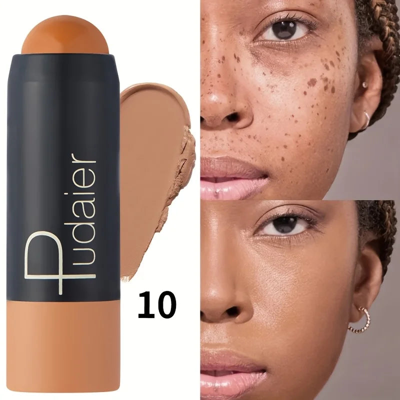 Waterproof Foundation Stick Concealer Long Lasting Sweatproof Natural Qme 10