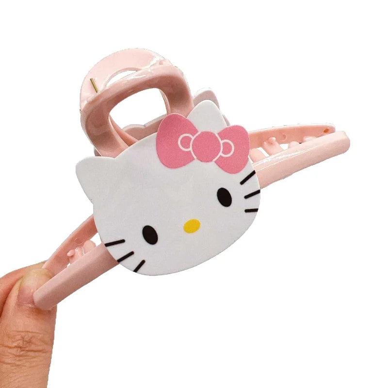 Hello Kitty High-Quality Cute Cat Hair Clip Student Hair Clip Versatile Hair Clip and Headpiece Shark Clip Qme