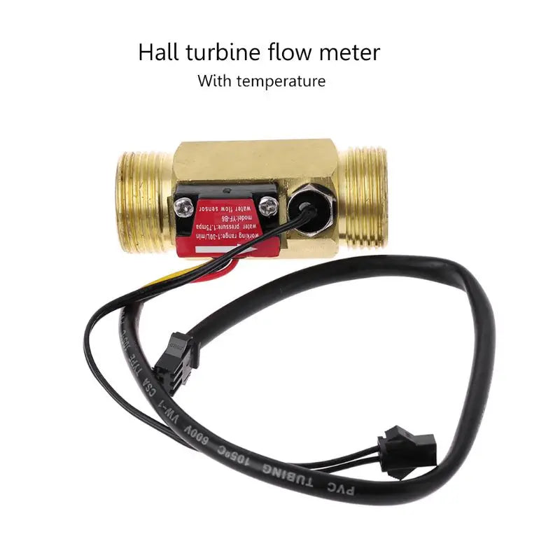 G3 4 Flow Sensor Water Switch Temperature Detection Turbine Liquid Qme